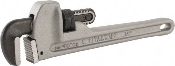 Proto - 10" Aluminum Straight Pipe Wrench - 6" Pipe Capacity - Americas Tooling