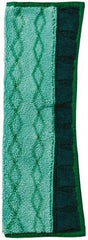 Rubbermaid - 17-1/2" Long x 12" Wide Microfiber Dust Mop Pad - Quick Connect, Green - Americas Tooling