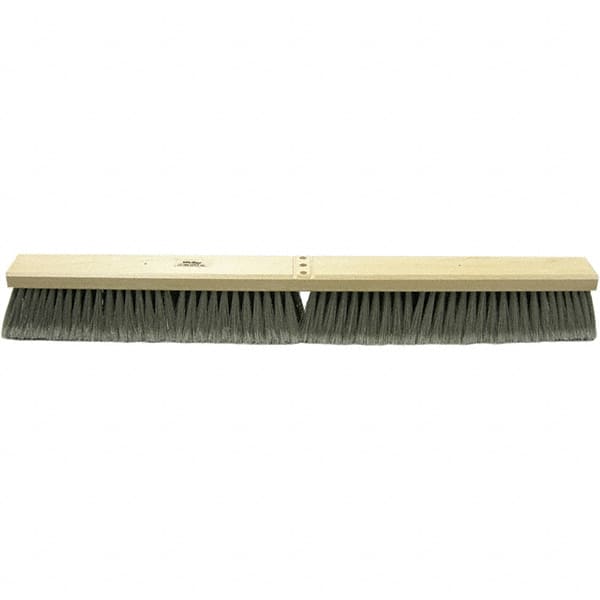 Weiler - 24" Medium Duty Polyester Push Broom - 3" Bristle Length, Wood Block, Bolt-On Handle Connection, Handle Sold Separately - Americas Tooling