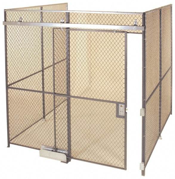 Folding Guard - 10' Long x 10" Wide, Woven Wire Room Kit - 3 Walls - Americas Tooling