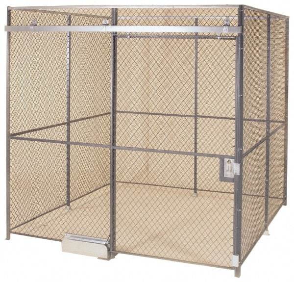 Folding Guard - 10' Long x 10" Wide, Woven Wire Room Kit - 4 Walls - Americas Tooling