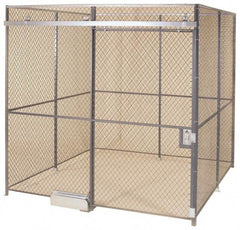 Folding Guard - 20' Long x 15" Wide, Woven Wire Room Kit - 4 Walls - Americas Tooling