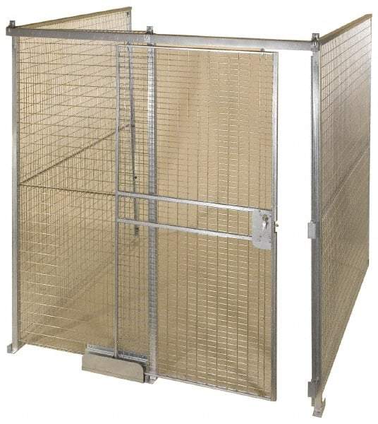 Folding Guard - 12' Long x 8" Wide, Welded Wire Room Kit - 3 Walls - Americas Tooling