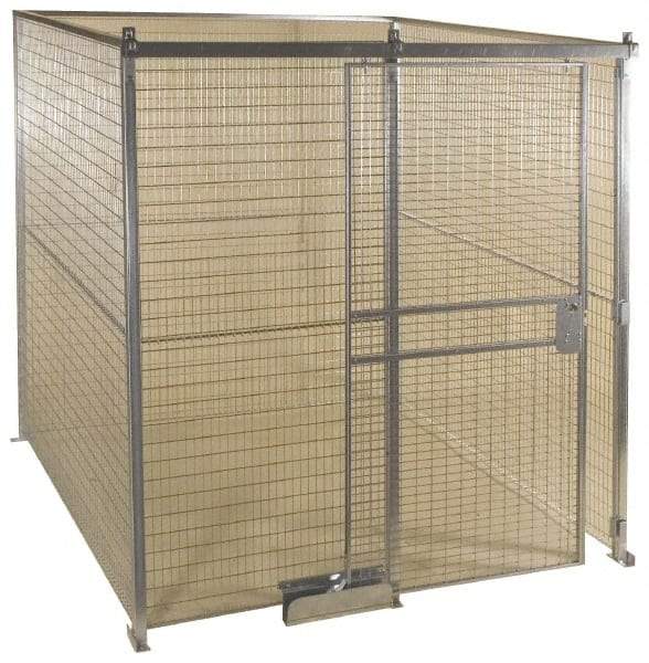 Folding Guard - 16' Long x 12" Wide, Welded Wire Room Kit - 4 Walls - Americas Tooling