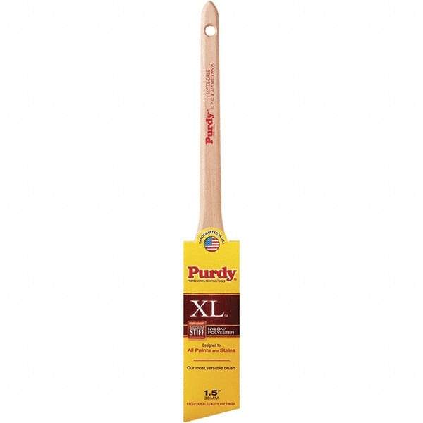 Krylon - 3/8" Angled Nylon/Polyester Angular Brush - 2" Bristle Length, 2-3/16" Wood Rattail Handle - Americas Tooling