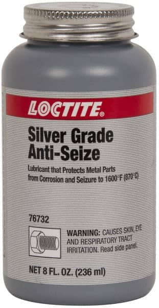 Loctite - 8 oz Can High Temperature Anti-Seize Lubricant - Silver Colored, 1,600°F, Silver Colored, Water Resistant - Americas Tooling