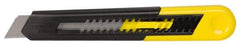 Stanley - Snap Utility Knife - 4.33" Blade, Yellow Handle, 1 Blade Included - Americas Tooling