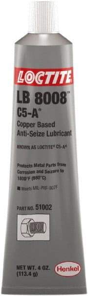 Loctite - 4 oz Tube Anti-Seize Lubricant - Copper, 1,800°F, Copper - Americas Tooling