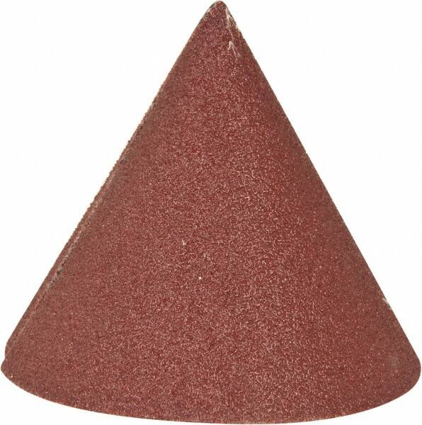 Superior Abrasives - 1-1/2" Diam 120 Grit 60° Included Angle Cone Center Lap - Aluminum Oxide, Fine Grade, Lock Nut Mount - Americas Tooling