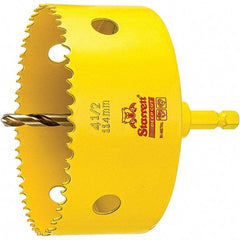 Starrett - 4-1/2" Diam, 2" Cutting Depth, Hole Saw - High Speed Steel Saw, Toothed Edge - Americas Tooling