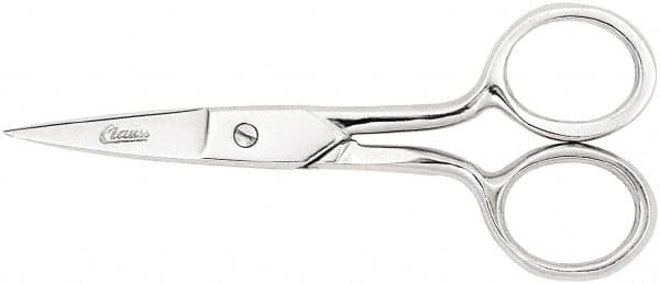 Clauss - 1" LOC, 6-3/4" OAL Straight Scissors - Steel Straight Handle, For Paper, Fabric - Americas Tooling