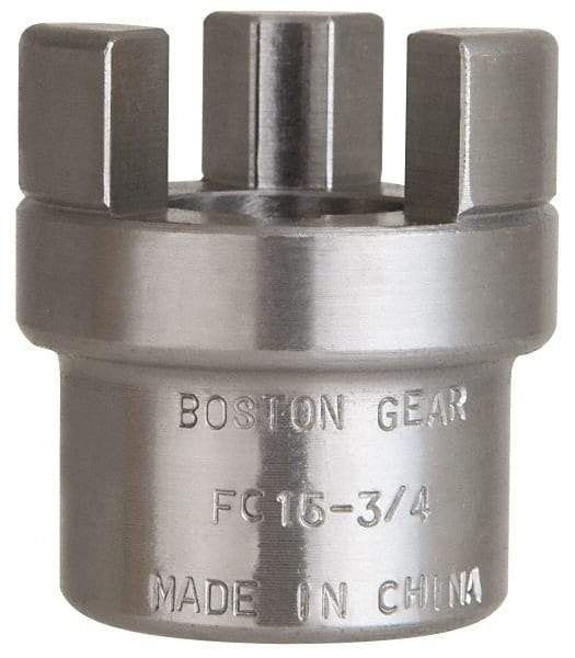 Boston Gear - 3/4" Max Bore Diam, FC15 Coupling Size, Flexible Half Coupling - 1-1/2" OD, 2.76" OAL, Steel - Americas Tooling