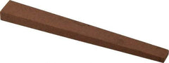 Norton - 4" Long x 1/2" Wide x 1/4" Thick, Aluminum Oxide Sharpening Stone - Taper, Medium Grade - Americas Tooling