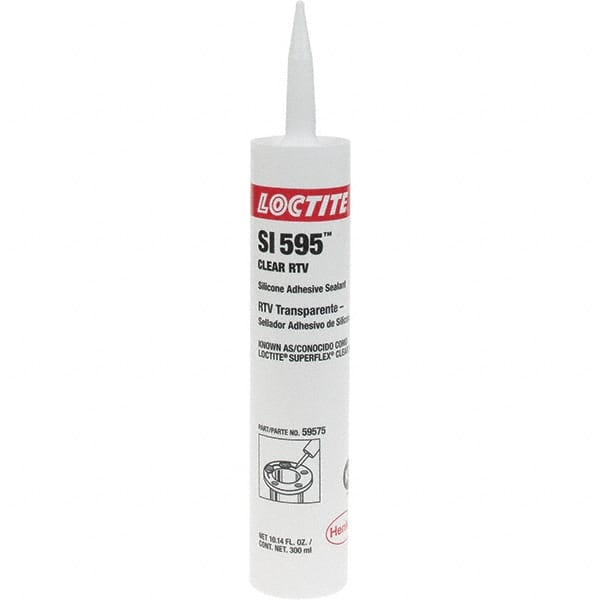 Loctite - 300 mL Cartridge Clear RTV Silicone Joint Sealant - -65 to 450°F Operating Temp, 30 min Tack Free Dry Time, 24 hr Full Cure Time - Americas Tooling