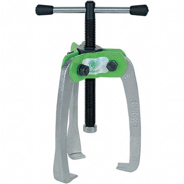 KUKKO - 3 Jaw, 1/4" to 2-3/4" Spread, 1-1/2 Ton Capacity, Jaw Puller - 2-3/4" Reach, For Bearings, Gears, Discs - Americas Tooling