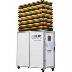 Air-Care - 36" Wide x 36" High x 75" Deep, Air Cleaner Containment Cart - Americas Tooling