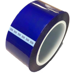 Bertech - Anti-Static Equipment Accessories; Type: ESD Polyester Tape ; Backing Material: Polyester (Film) ; Series: ESDBPT ; Tape Width (Inch): 3.5 ; Tape Length (Feet): 216.00 ; Tape Length (yd): 72.00 - Exact Industrial Supply