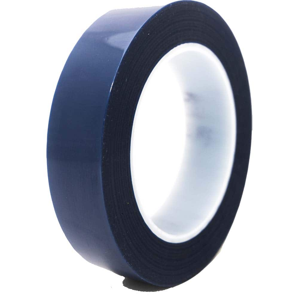 Bertech - Masking & Painters Tape; Tape Type: High Temperature Masking Tape ; Material Type: Polyester Film ; Width (Inch): 7/8 ; Length (Feet): 216.000 ; Length (yd): 72.00 ; Color: Blue - Exact Industrial Supply