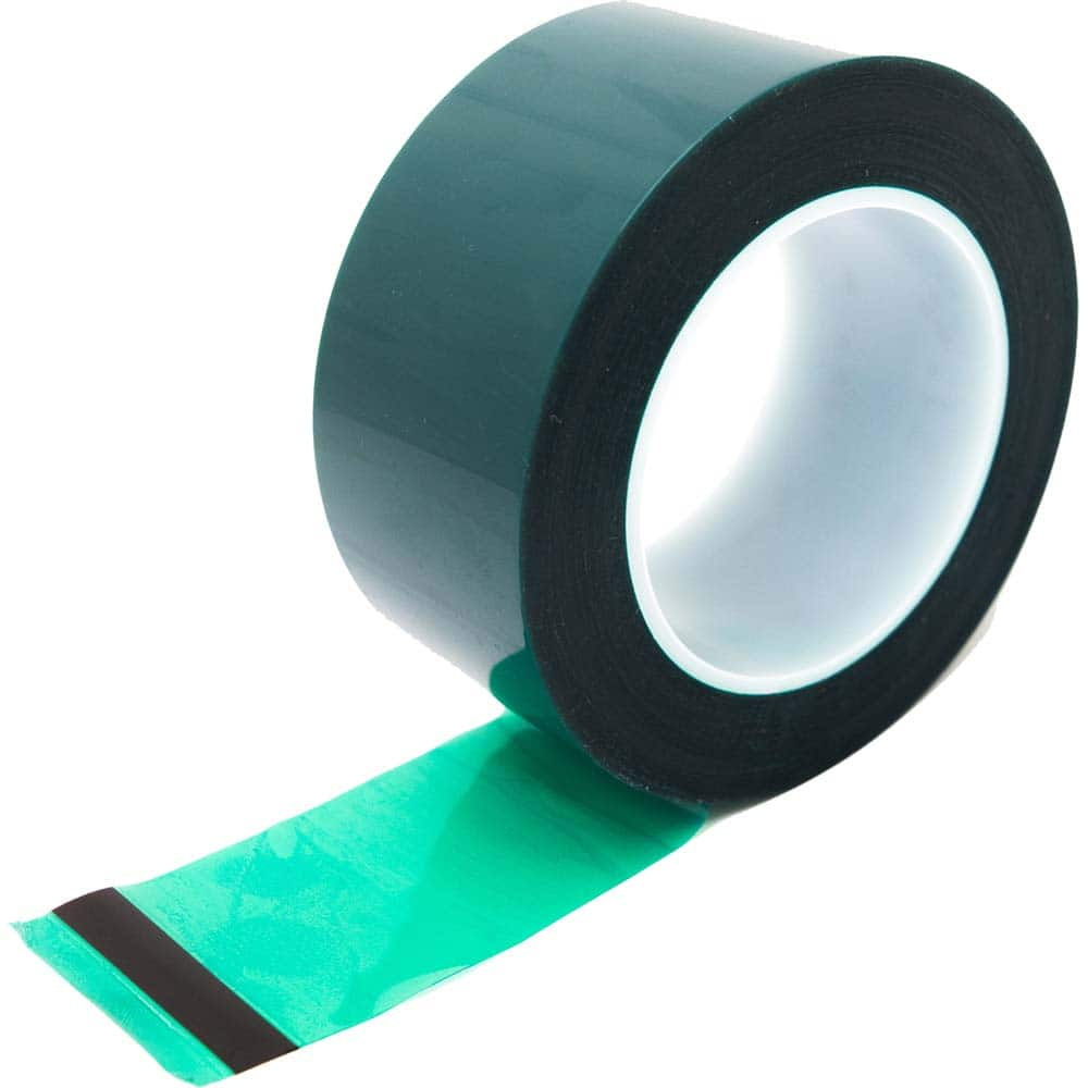 Bertech - Masking & Painters Tape; Tape Type: High Temperature Masking Tape ; Material Type: Polyester Film ; Width (Inch): 10 ; Length (Feet): 216.000 ; Length (yd): 72.00 ; Color: Green - Exact Industrial Supply