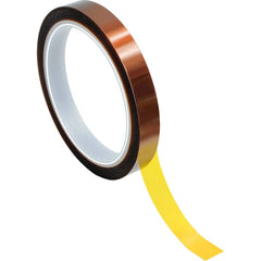 Bertech - Film Tape; Material Type: Polyimide ; Thickness (mil): 2.0000 ; Color: Amber ; Adhesive Material: Silicone ; Width (Inch): 7/16 ; Length (Feet): 108.000 - Exact Industrial Supply