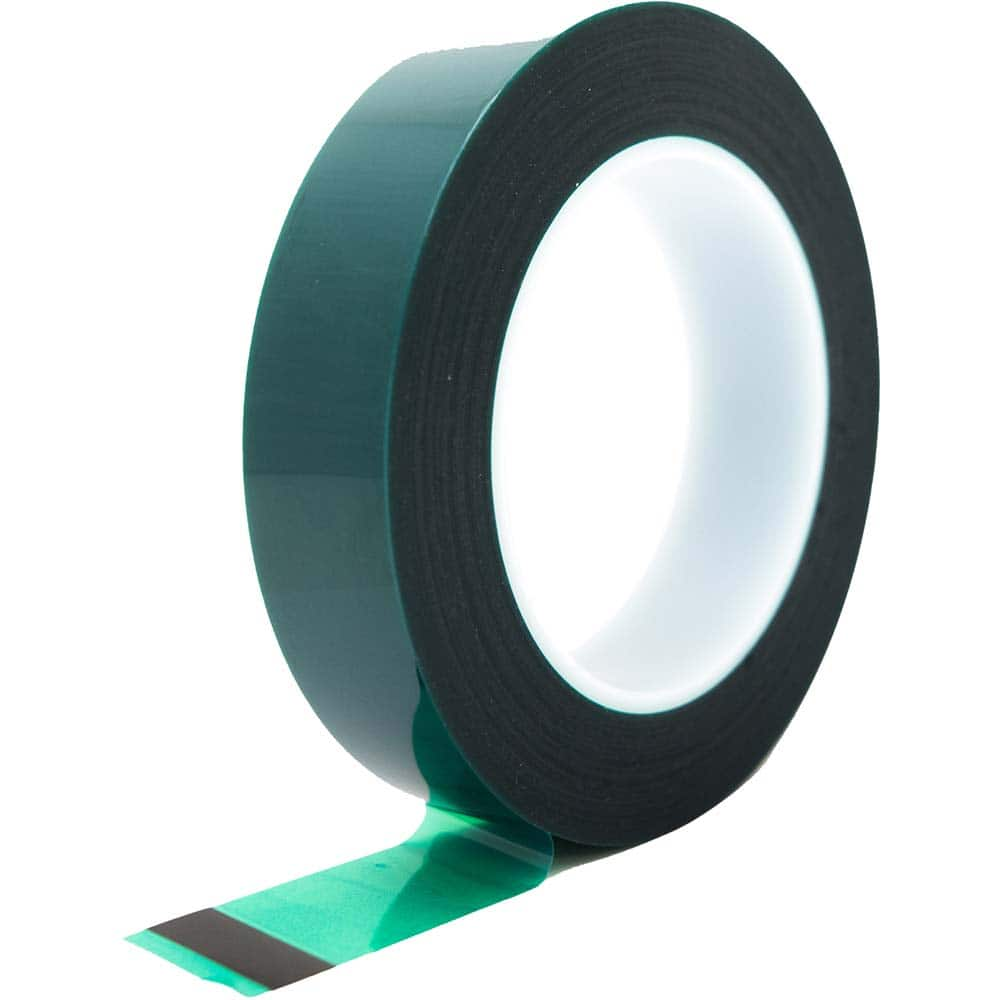 Bertech - Masking & Painters Tape; Tape Type: High Temperature Masking Tape ; Material Type: Polyester Film ; Width (Inch): 1-1/2 ; Length (Feet): 216.000 ; Length (yd): 72.00 ; Color: Green - Exact Industrial Supply