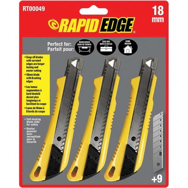 Rapid Edge - Utility Knives, Snap Blades & Box Cutters Type: Snap Knife Blade Type: Snap - Americas Tooling