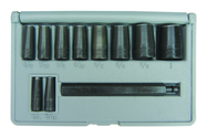 11 Pc. Gasket Hole Punch Set - Long Driving Mandrel & 1/4; 5/16; 3/8; 7/16; 1/2; 9/16; 5/8; 3/4; 7/8; 1" - Americas Tooling