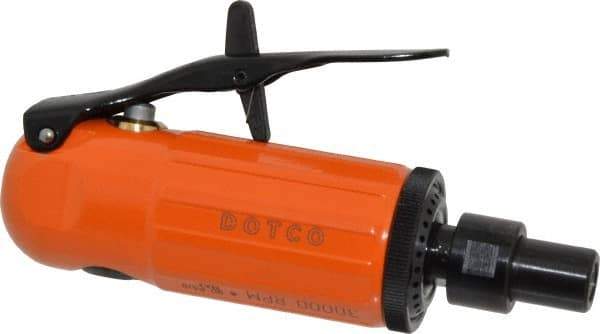 Dotco - 1/4" Collet, Straight Handle, Air Straight Die Grinder - 30,000 RPM, Front Exhaust, 16 CFM, 0.3 hp, 90 psi, 1/4" Inlet - Americas Tooling