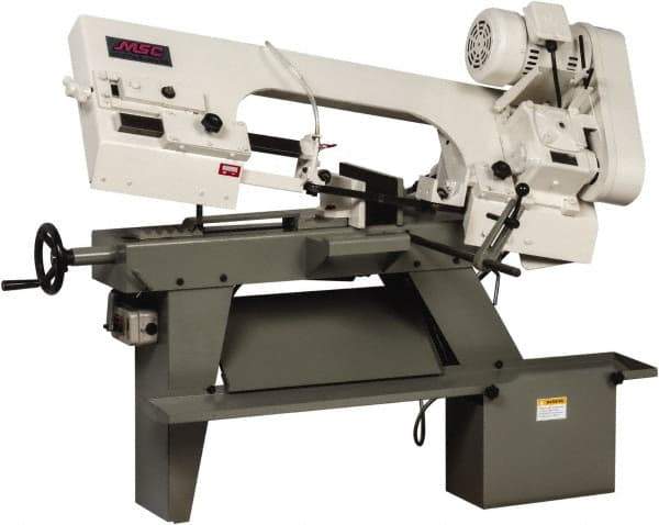 Vectrax - 7 x 12" Max Capacity, Manual Step Pulley Horizontal Bandsaw - 110 Volts, 3/4 hp, 1 Phase - Americas Tooling