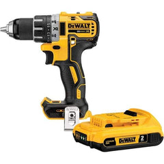 DeWALT - 20 Volt 1/2" Chuck Mid-Handle Cordless Drill - 0-500 & 0-2000 RPM, Keyless Chuck, Reversible, Lithium-Ion Batteries Not Included - Americas Tooling