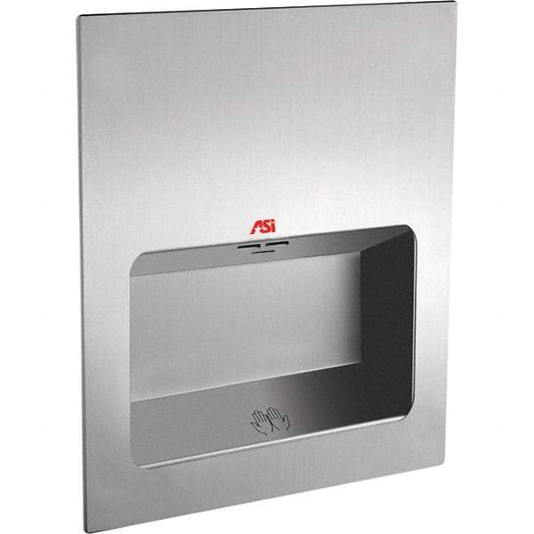 ASI-American Specialties, Inc. - 1000 Watt Satin Stainless Steel Finish Electric Hand Dryer - 208-240 Volts, 5.2 Amps, 12-19/32" Wide x 15-3/4" High x 4-1/16" Deep - Americas Tooling