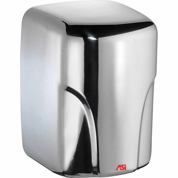 ASI-American Specialties, Inc. - 1600 Watt Bright Stainless Steel Finish Electric Hand Dryer - 110/120 Volts, 14.6 Amps, 8-1/16" Wide x 11-19/64" High x 7-5/64" Deep - Americas Tooling