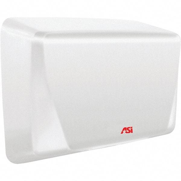 ASI-American Specialties, Inc. - 1000 Watt White Finish Electric Hand Dryer - 115-120 Volts, 10.4 Amps, 10-5/8" Wide x 8-15/32" High x 4" Deep - Americas Tooling