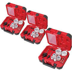 Milwaukee Tool - Hole Saw Kits Minimum Saw Diameter (Inch): 3/4 Maximum Saw Diameter (Inch): 2-1/2 - Americas Tooling