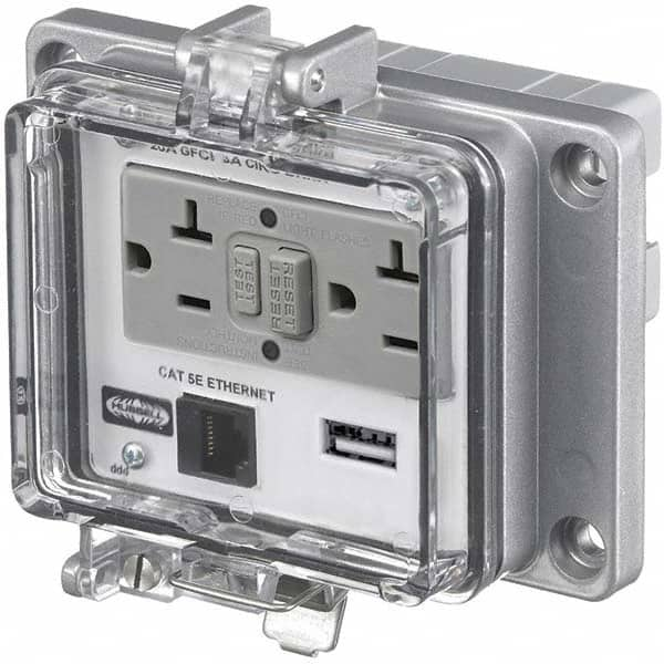 Hubbell Wiring Device-Kellems - Data Port Receptacles Receptacle Configuration: Ethernet Number of Ports: 1 - Americas Tooling