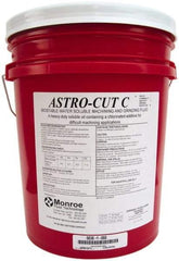 Monroe Fluid Technology - Astro-Cut C, 5 Gal Pail Cutting & Grinding Fluid - Water Soluble, For CNC Milling, Drilling, Tapping, Turning - Americas Tooling