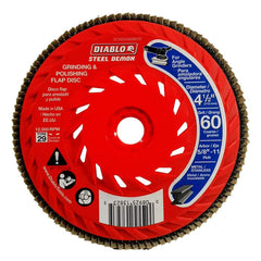 Flap Discs; Flap Disc Type: Type 29; Disc Diameter (Decimal Inch): 4-1/2; Center Hole Size: 5/8-11; Grade: Coarse; Grit: 60; Maximum Rpm: 12000.000; Disc Color: Red