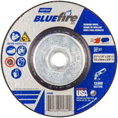 Norton - Depressed-Center Wheels Wheel Diameter (Inch): 4-1/2 Wheel Thickness (Inch): 1/4 - Americas Tooling