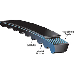 V Belt: Section AX, 12 mm Belt Width 5 mm Pitch, 100 Teeth, Neoprene, Black, 500-5M-15 Belt Number