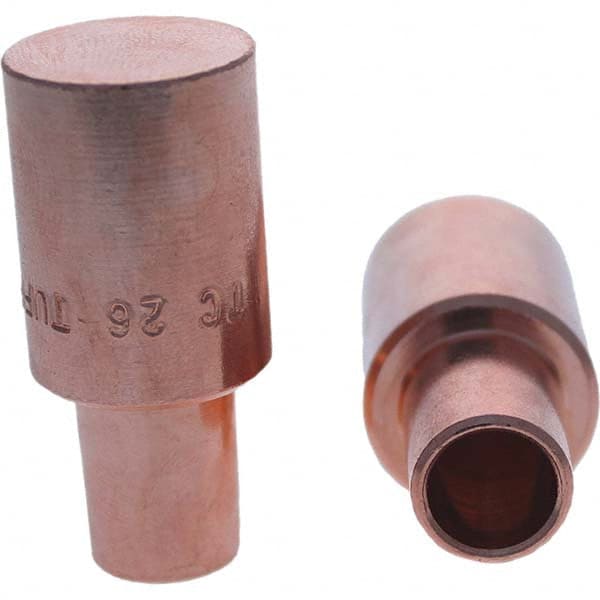 Tuffaloy - Spot Welder Tips For Use With: 5RW Cap Taper Electrode Holder Type: Male Cap C Nose (Flat) - Americas Tooling