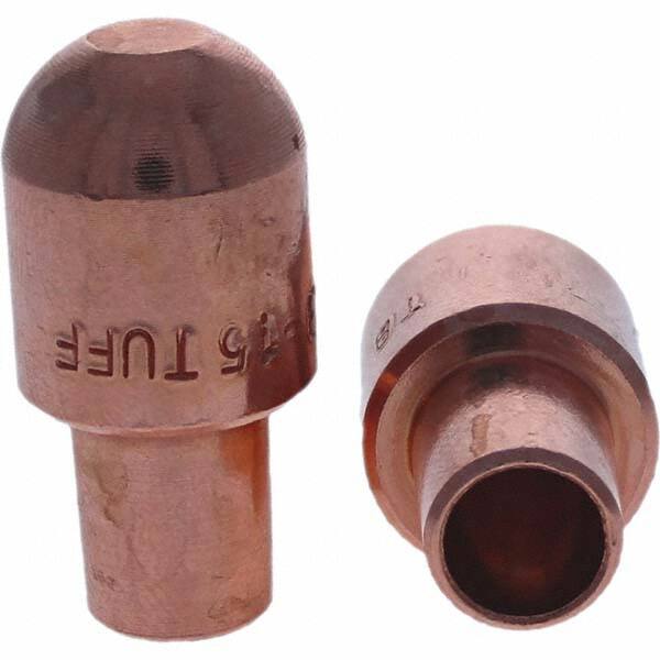 Tuffaloy - Spot Welder Tips For Use With: 5RW Cap Taper Electrode Holder Type: Male Cap B Nose (Dome) - Americas Tooling