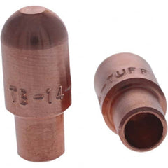 Tuffaloy - Spot Welder Tips For Use With: 4RW Cap Taper Electrode Holder Type: Male Cap B Nose (Dome) - Americas Tooling