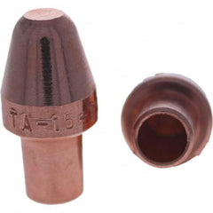 Tuffaloy - Spot Welder Tips For Use With: 5RW Cap Taper Electrode Holder Type: Male Cap A Nose (Pointed) - Americas Tooling