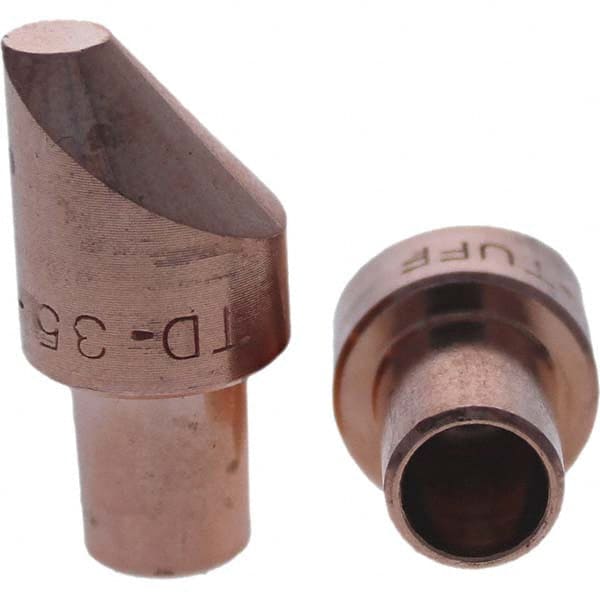 Tuffaloy - Spot Welder Tips For Use With: 5RW Cap Taper Electrode Holder Type: Male Cap D Nose (Offset) - Americas Tooling