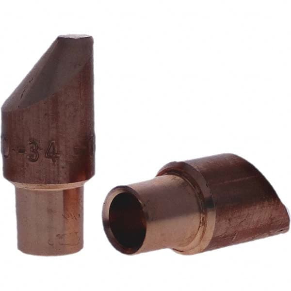 Tuffaloy - Spot Welder Tips For Use With: 4RW Cap Taper Electrode Holder Type: Male Cap D Nose (Offset) - Americas Tooling