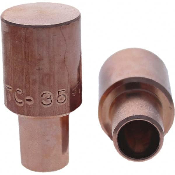 Tuffaloy - Spot Welder Tips For Use With: 5RW Cap Taper Electrode Holder Type: Male Cap C Nose (Flat) - Americas Tooling