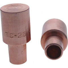 Tuffaloy - Spot Welder Tips For Use With: 5RW Cap Taper Electrode Holder Type: Male Cap C Nose (Flat) - Americas Tooling