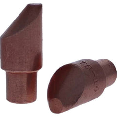 Tuffaloy - Spot Welder Tips For Use With: 4RW Cap Taper Electrode Holder Type: Male Cap D Nose (Offset) - Americas Tooling