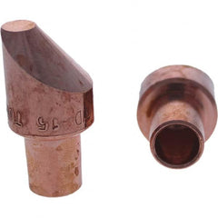 Tuffaloy - Spot Welder Tips For Use With: 5RW Cap Taper Electrode Holder Type: Male Cap D Nose (Offset) - Americas Tooling