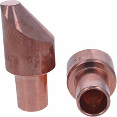 Tuffaloy - Spot Welder Tips For Use With: 7RW Cap Taper Electrode Holder Type: Male Cap D Nose (Offset) - Americas Tooling